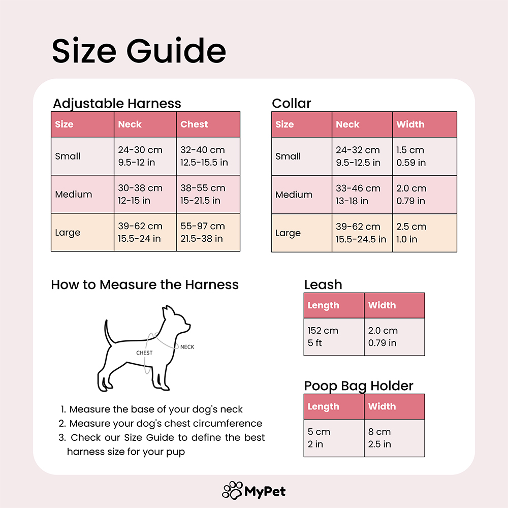 Size Guide MyPet and how to measure your pet